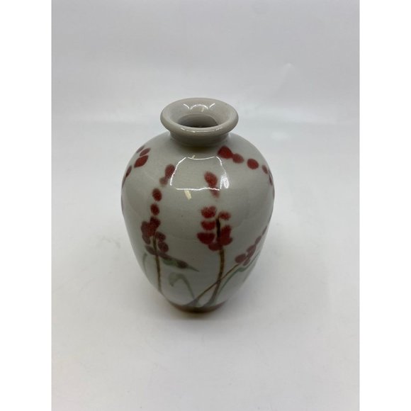 Signed Studio Pottery Handpainted Vase “West” 6” - Picture 3 of 11
